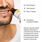 Thorne Vitamin D + K2 Liquid product features graphic