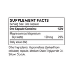 Thorne Magnesium Glycinate supplement facts