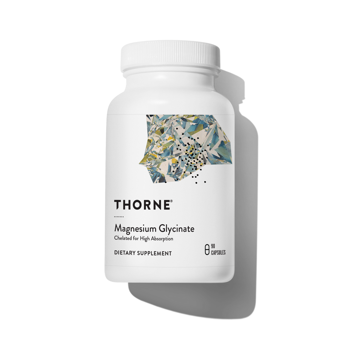 Thorne Magnesium Glycinate bottle on a white background