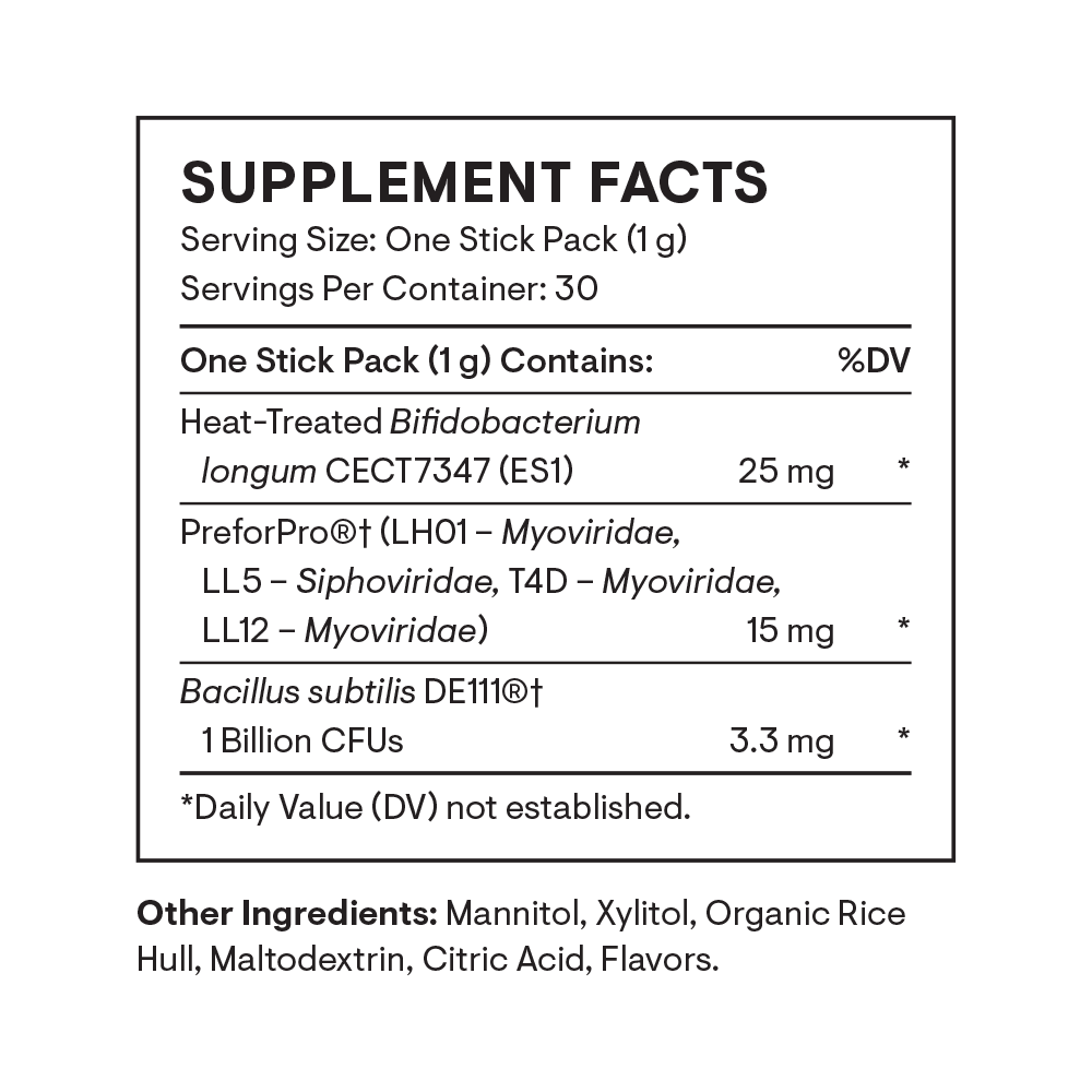 Thorne Complete Biotic supplement facts and ingredients
