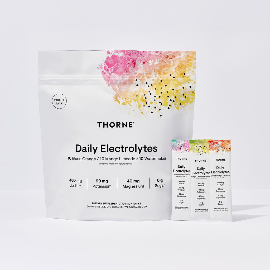 Thorne Daily Electrolytes pouch with individual packets