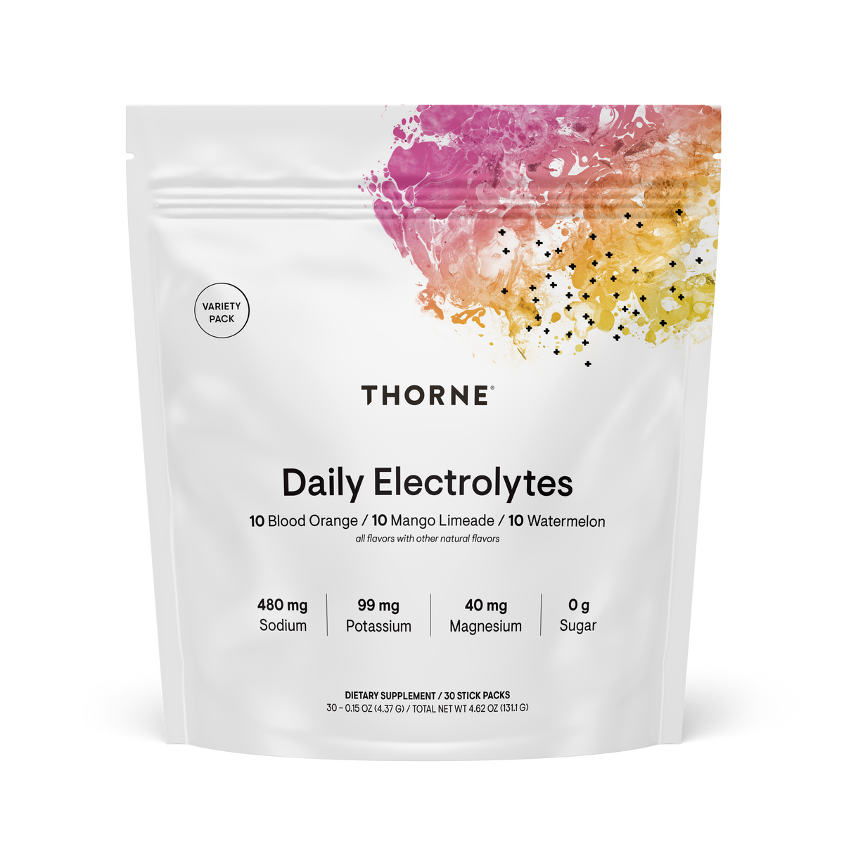 Thorne Daily Electrolytes pouch, front label