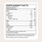 Thorne chocolate Whey Protein Isolate supplement facts