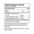 Thorne Super EPA supplement facts