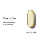 Thorne Super EPA softgel with size and usage information