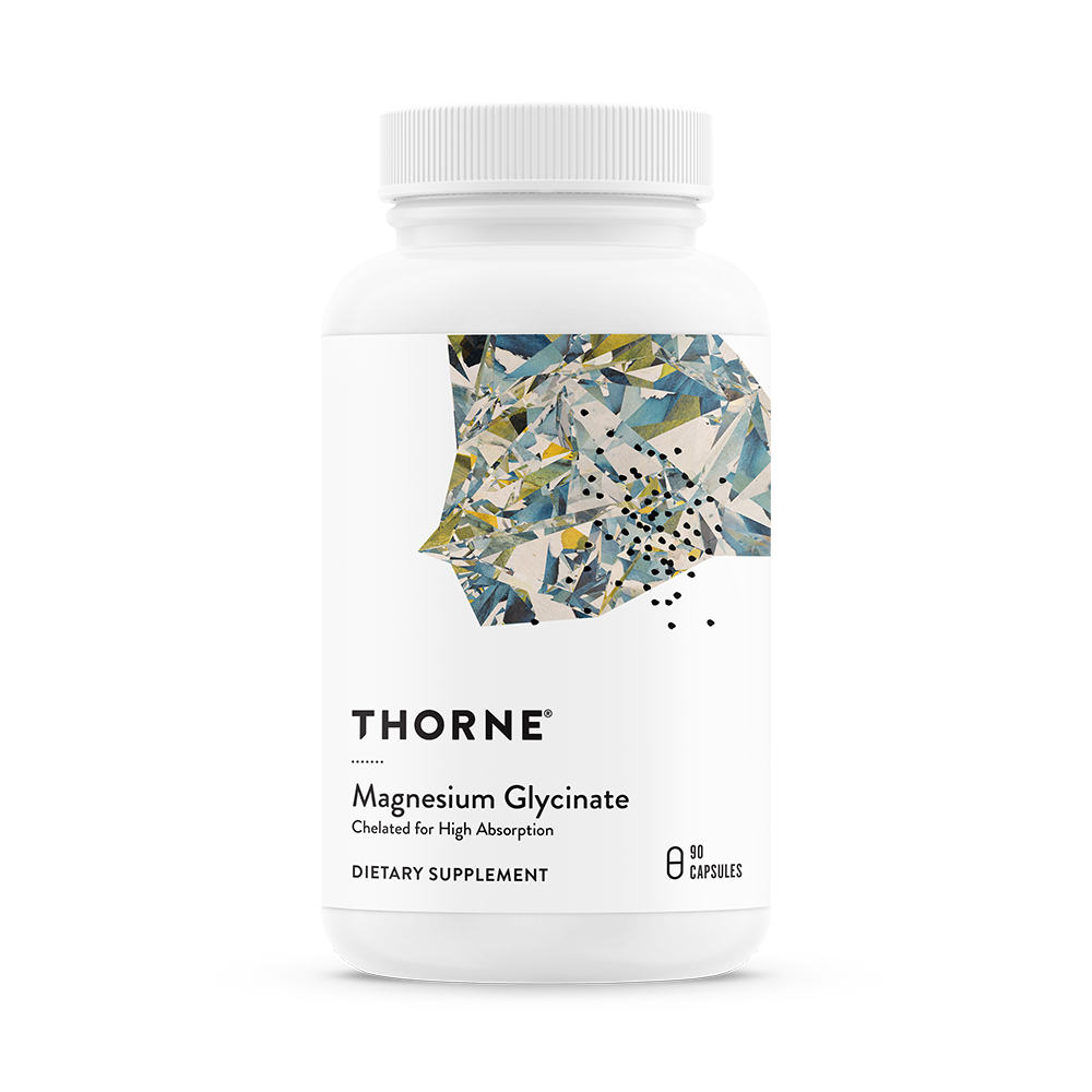 Thorne Magnesium Glycinate bottle, front label