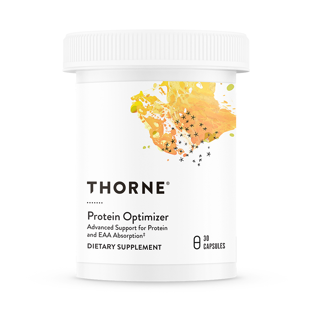 Thorne Protein Optimizer bottle, front label