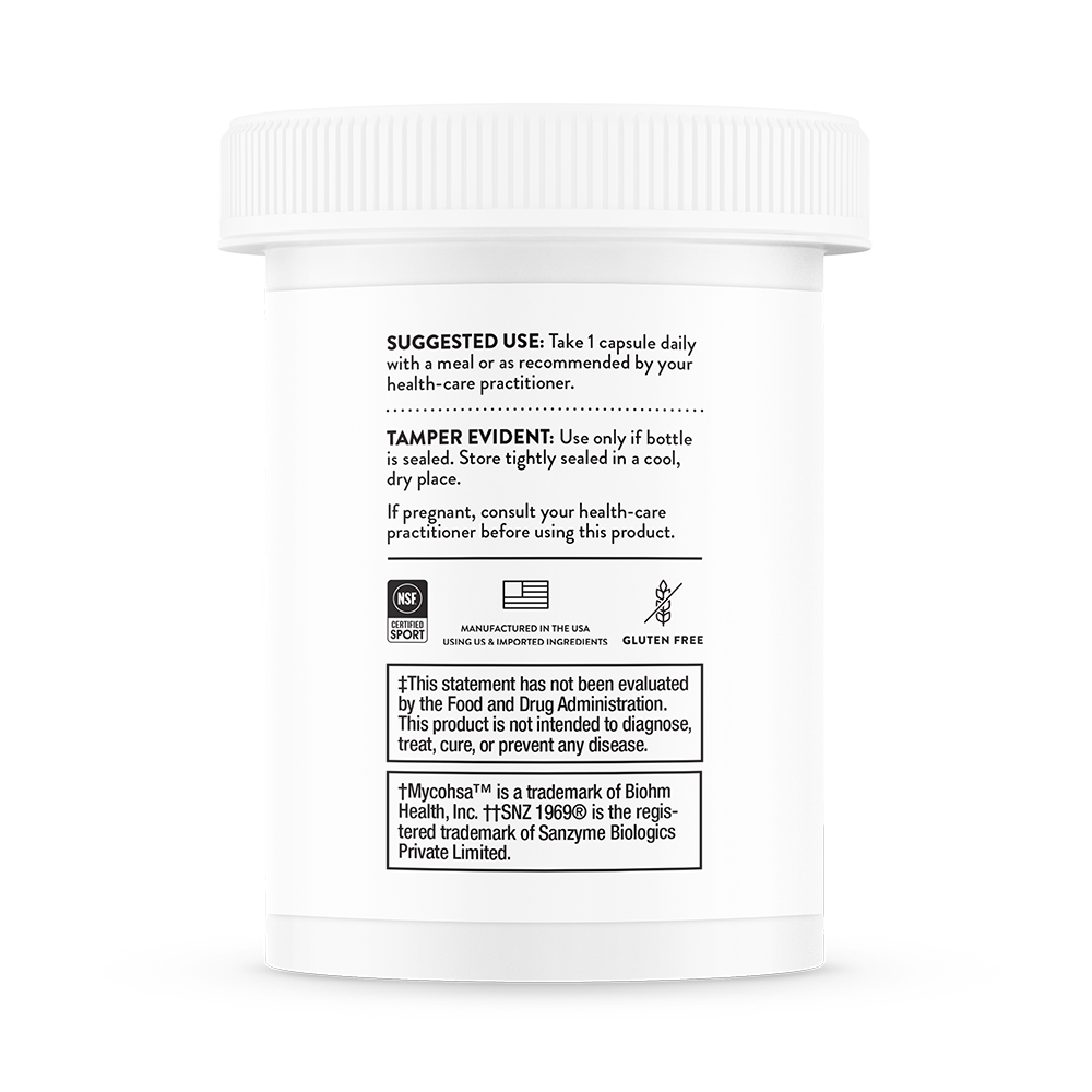 Thorne Protein Optimizer bottle, side label with suggested use