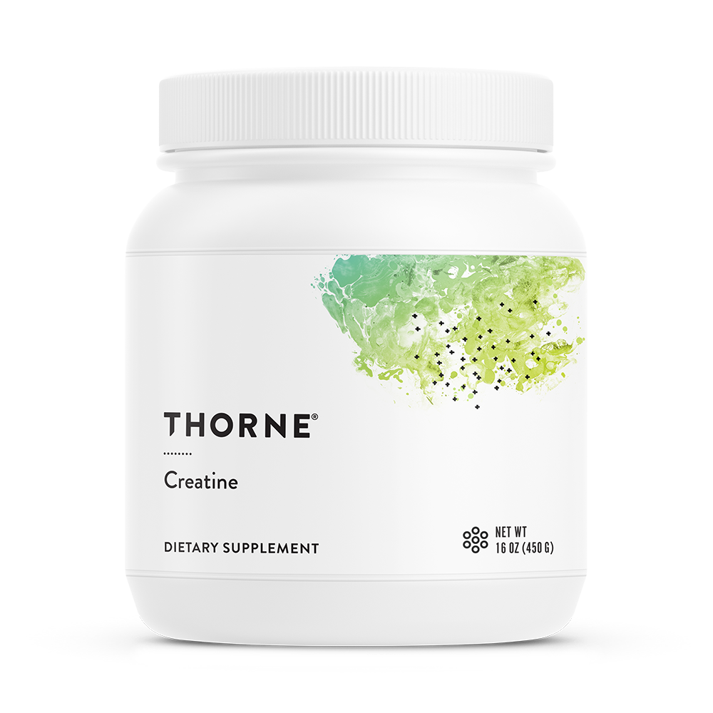 Thorne Creatine powder tub, front label
