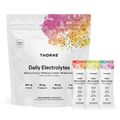 Thorne Daily Electrolytes variety pack pouch and three stick packs