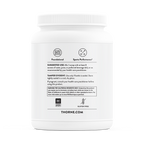 Thorne chocolate Whey Protein Isolate tub, side label